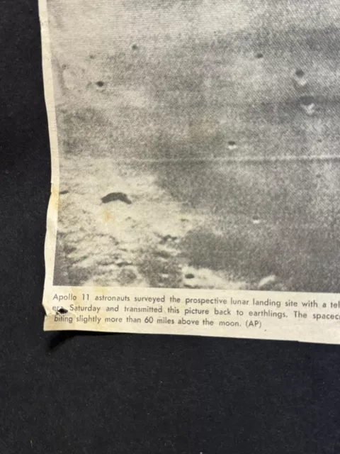 VTG Chicago Sun Times APOLLO 11 ARMSTRONG ALDREN NASA 7/20/1969  MOON Newspaper 2