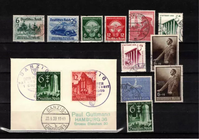 Deutsches Reich 1939 kleines Lot aus Mi. 686 - 715 gestempelt