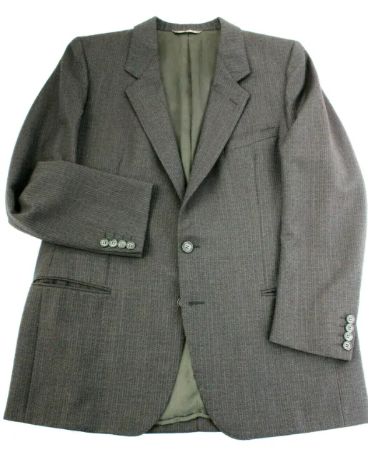 LOUIS INTERNATIONAL Gray Red Blue Fine Wool Blazer Suit Jacket Men's 42 Regular