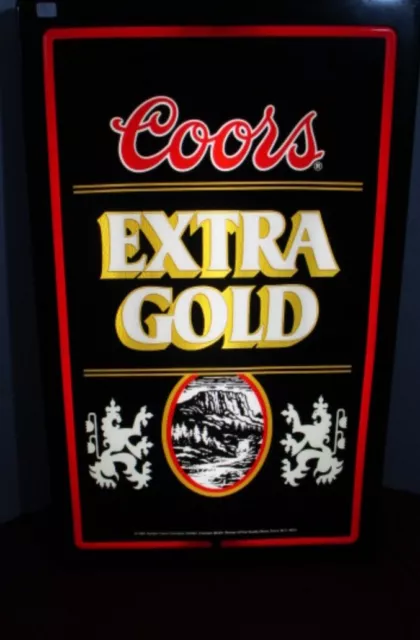 Vintage Coors Extra Gold Light Up Beer Sign Classic