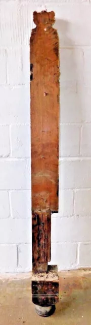 Antique Victorian Style Half Newel Post - C. 1880 Walnut Architectural Salvage 6