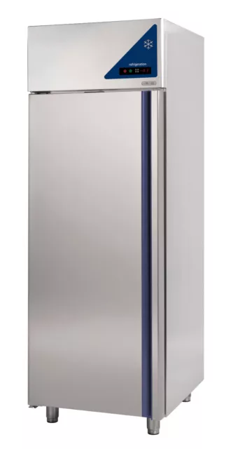 Gewerbe Tiefkühlschrank ECC700BT mit 700 Liter Edelstahl Umluft GN2/1