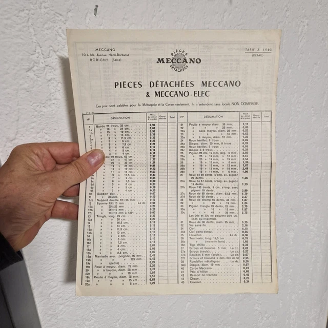 Boite MECCANO n°3 avec livret 1955