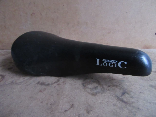 Selle De Vélo Vintage RITCHEY LOGIC - Cuir Noir - Occasion Avec Fortes Traces D'usure Et D'âge
