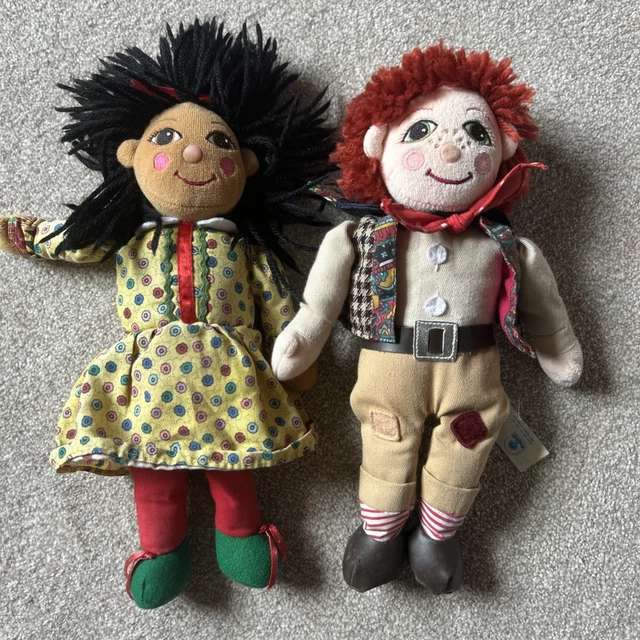 ROSIE AND JIM 10” Collectible Rare Rag Dolls Excellent Condition ...
