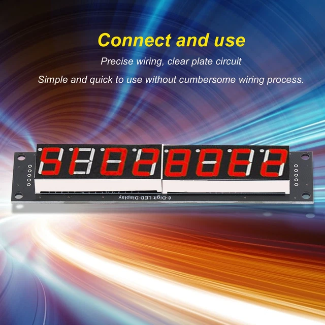 8 DIGIT TUBE LED 7 Segment Module 74HC595 Drive Chip 0.56in Red 5V♫ £5. ...