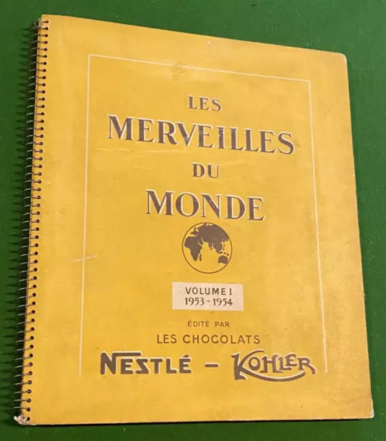 IMAGES VINTAGES TABLETTE chocolat merveilles du monde Nestlé lot