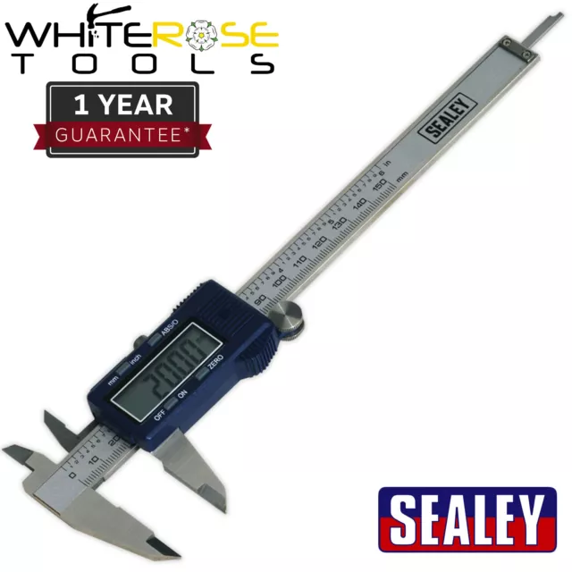 Sealey Vernier Caliper Digital 0-150mm(0-6") Measuring Metric/Imperial LCD