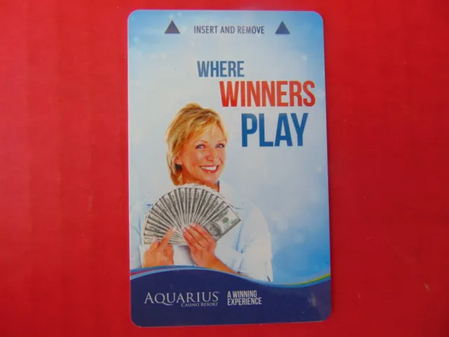 CASINO AQUARIUS Hotel Room Key Card Laughlin NV Strip Where Winners Play