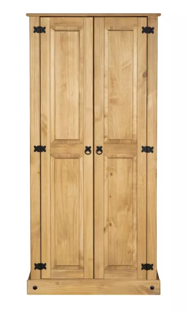 Corona Wardrobe 2 Door Mexican Bedroom Mexican Solid Pine Flat Top