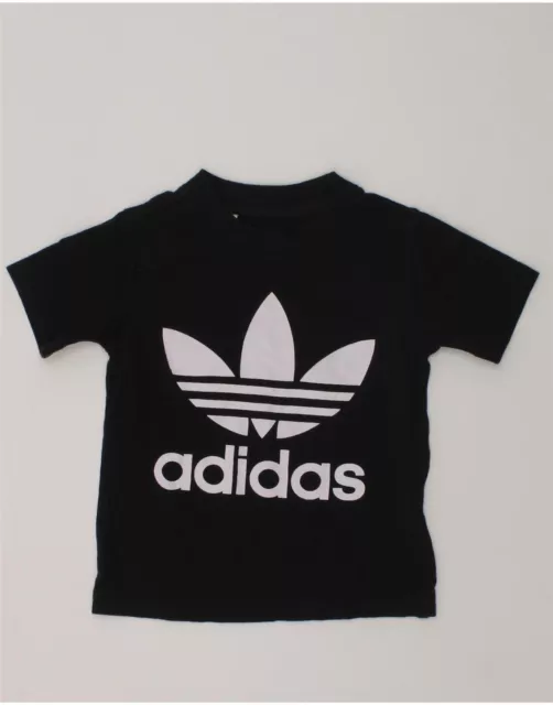 ADIDAS Baby Boys Graphic T-Shirt Top 12-18 Months Black Cotton AF02