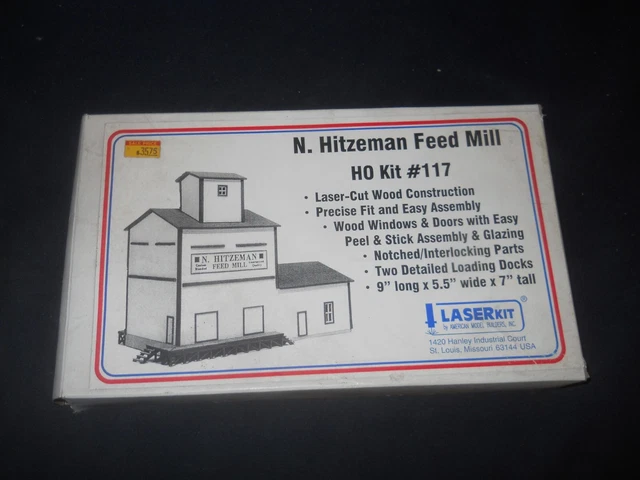 HO LaserKit by American Model Builders N. Hitzeman Feed Mill Kit