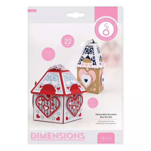 Tonic Studios Dimensions Stanzschablone 22tlg. - Delectable Devotion Box