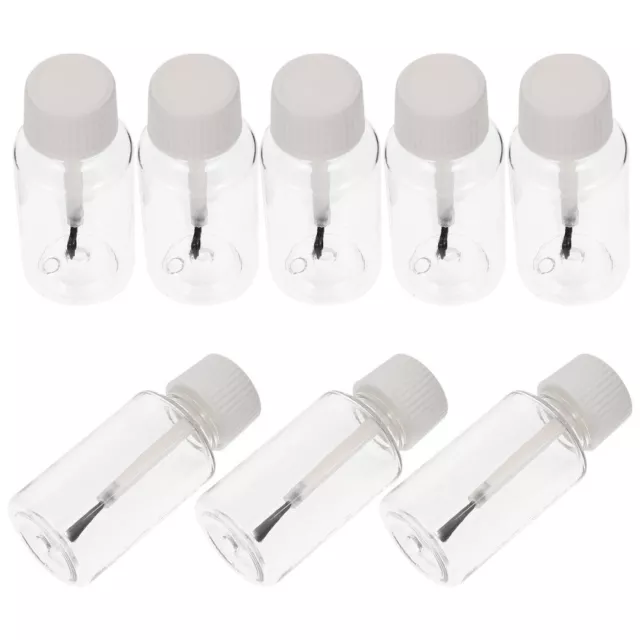 8Pcs Leere Flasche Nagellackflaschen Mit Pinsel Klares Nagellackflaschen 20ml