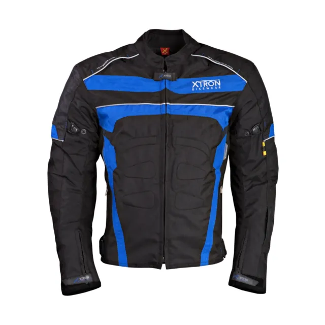 Motorbike Motorcycle Waterproof Full Zip Coat All Weather Cordura Textile Jacket 2