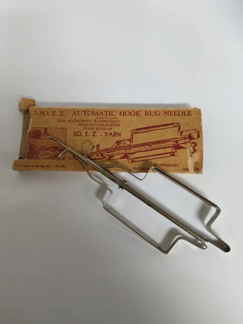 Transbordador con aguja de gancho automático vintage Wonder Art So EZ con instrucciones