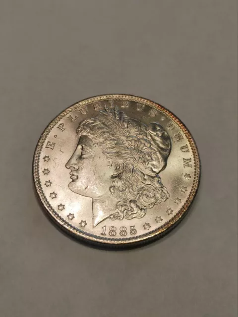 1885-O  GEM BU++  UNC. MORGAN SILVER DOLLAR with NICE LUSTER on BOTH SIDES