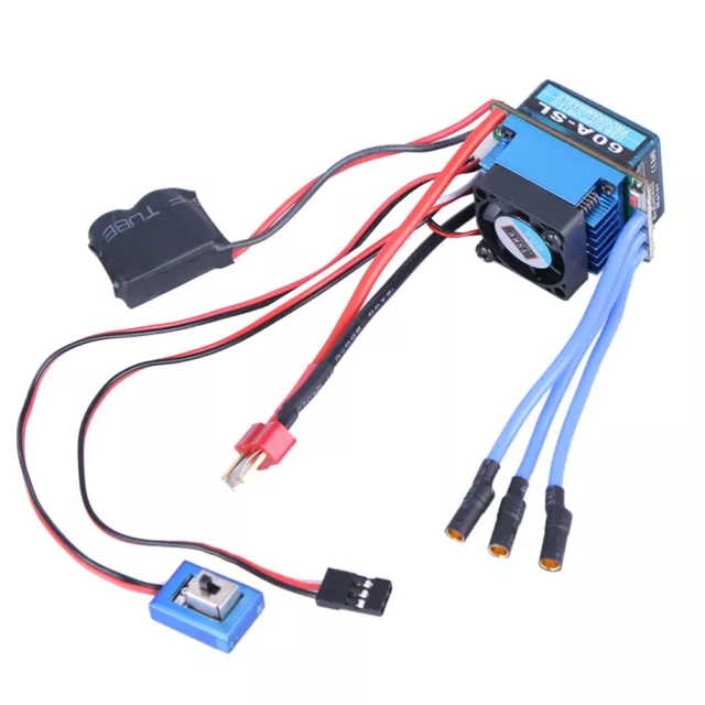 60A ESC Sensorless Brushless Speed Controller For 1/10 RC Car Truck Motor