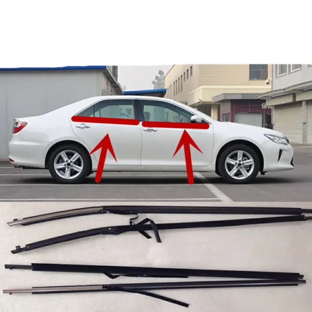 4x Window Seal Belt Moulding Trim Weatherstrips For Toyota Camry 2012 2013-2014