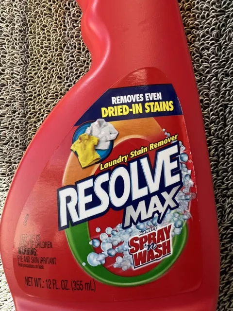 Resolve Pre-Treat Laundry Stain Remover W/ Spray n' Wash, 12 oz 9-10 Oz. Left