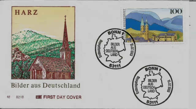 BRD FDC MiNr 1685 (1G) "Bilder aus Deutschland (I)" Harz-Kaiserpfalz-Goslar-