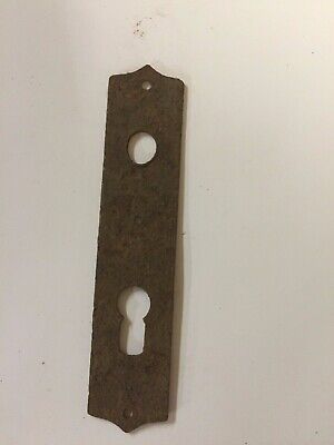 Early Hand-forged Iron Keyhole Door Escutcheon ~ HW63