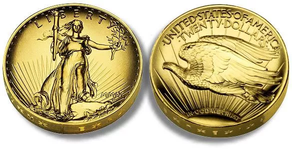 2009 Ultra High Relief Uhr Double Eagle $20 Gold Saint Gaudens Coin W/Box & Cert