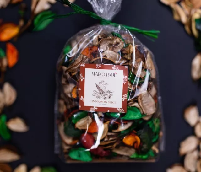 Pot Pourri 100g Scented Dried Cinnamon Vanilla Apple Potpourri Fragrance Home