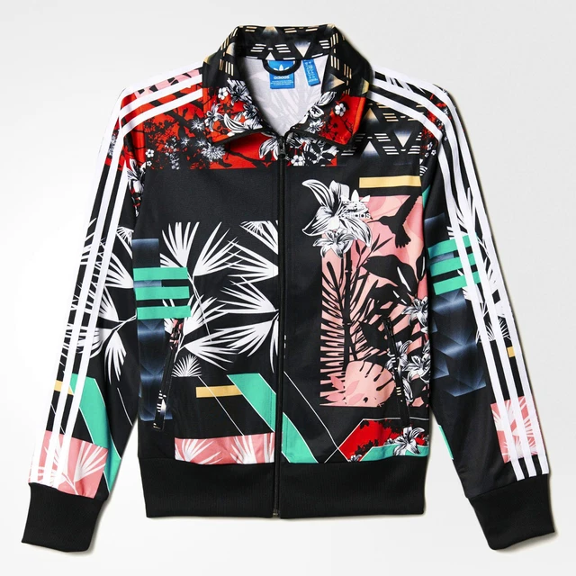 ADIDAS ORIGINALS WOMEN Floral Football Firebird Soccer Track Top