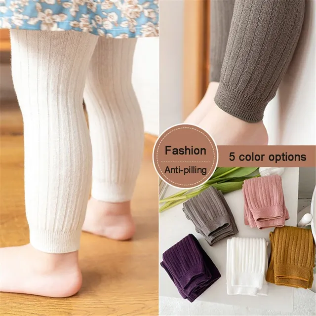 Autumn Winter Baby Tights Warm Pantyhose Ribbed Stockings Candy Color Tight