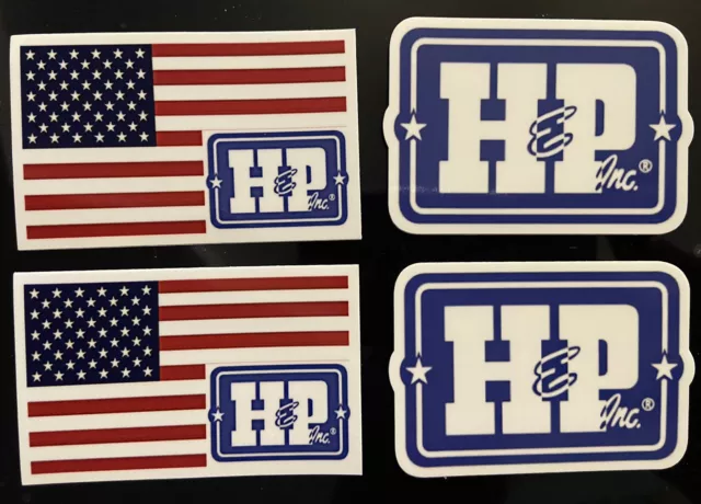 4 Set H & P Us Flag & Logo Oilfield Sticker Decal Oklahoma Drilling Gas H&P