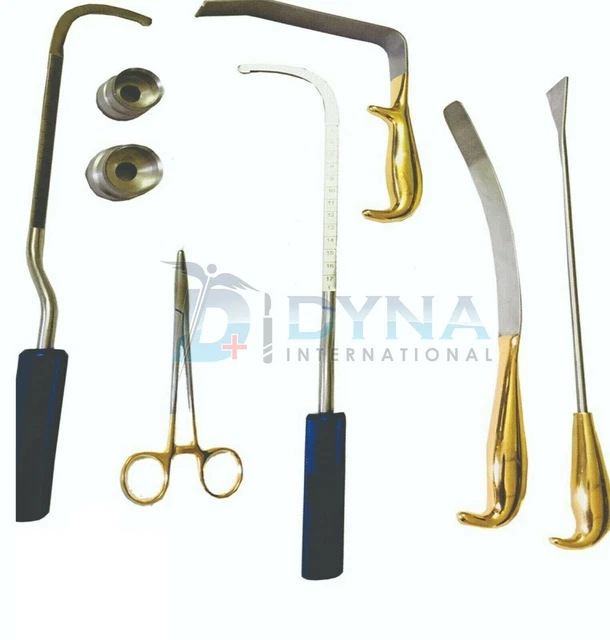 Ensemble d'instruments de chirurgie mammaire de 8 pièces Chirurgie plastique
