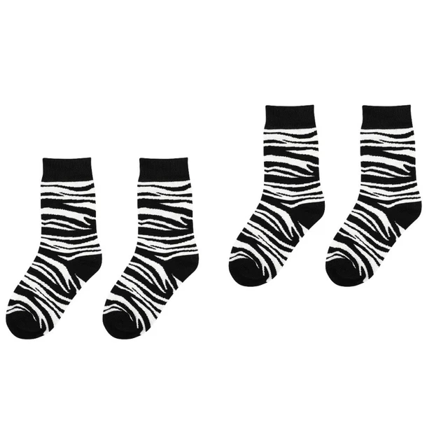 2 Pairs Chaussette De Cheville Chaussettes Zèbre Chaussettes Pour Hommes Animal