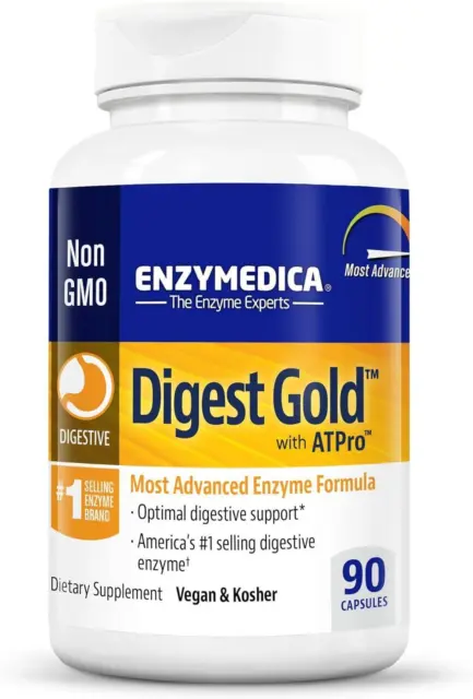 Enzymedica Digest Or 90 Capsules, Digestion,Énergie,Indigestion,Ballonnement