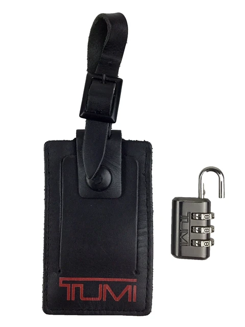 Tumi Replacement Parts Leather Luggage Tag and TSA Combination Lock