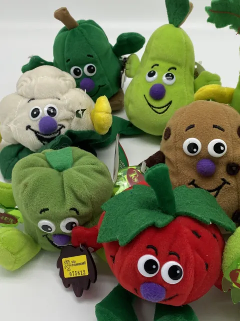Veggie Friend Seedies Bean Bag Plush Toys Collectibles Lot Of 9 3