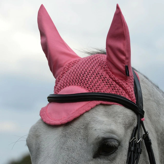 WeatherBeeta Prime Ear Bonnet Fly Veil Crochet Hood Noise Reducing Horse Ears