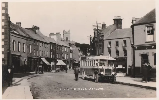 a irish westmeath eire old antique postcard ireland church street athlone
