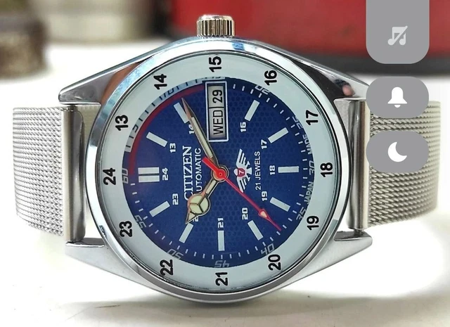 Montre Vintage Citizen Automatique 21 Rubis - Guichet Date, Années 1970, Occasion