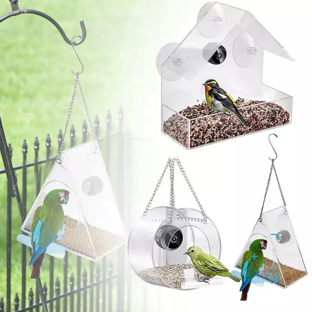 Alimentatore Smart Bird trasparente con fotocamera Bird House alimentatore per animali domestici telecomando WiFi 2
