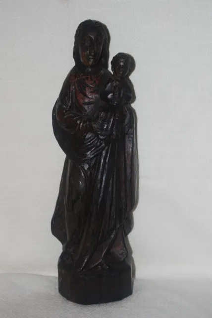 Handarbeit – Holz Figur Skulptur „Heilige Maria & Jesu Kind, ca. 32,5 cm hoch