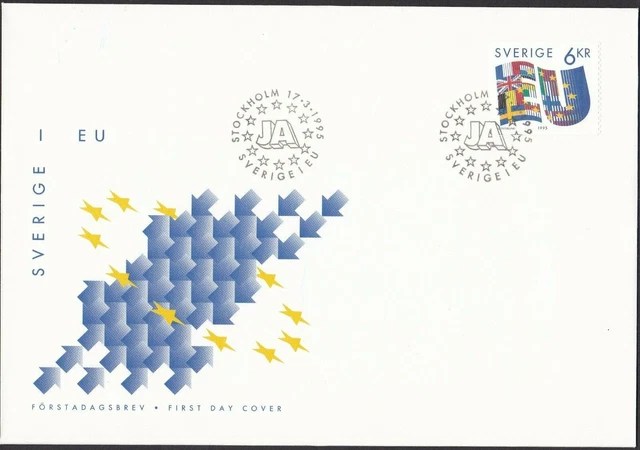 Schweden Briefmarken FDC, 1995, Sverige I EU 1995 Sverige Förstagsbrev