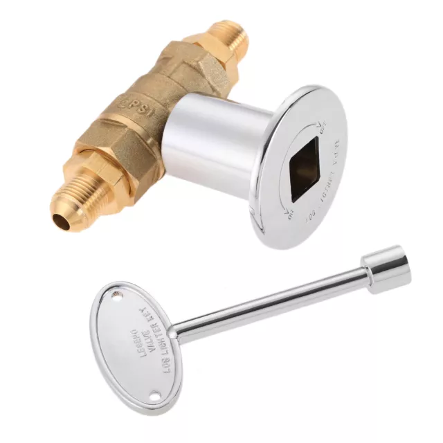 Juego de válvulas de bola de cuarto recto de 1/2" 1/2 accesorios NPT piezas de pozo de fuego de gas