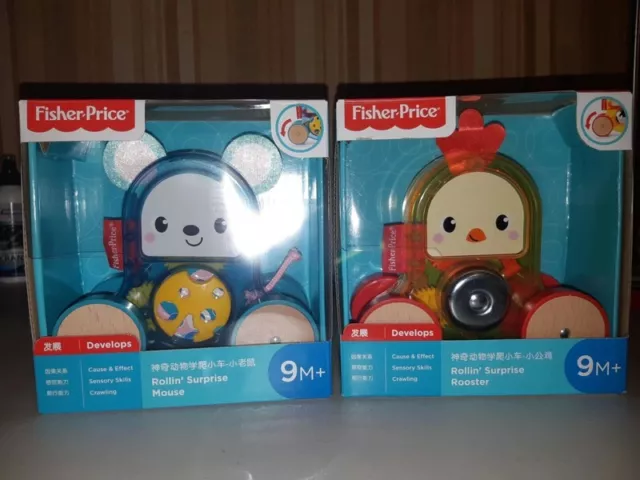 Fisher-Price - Lot Mon animal roulant surprise - La Souris + La Poule