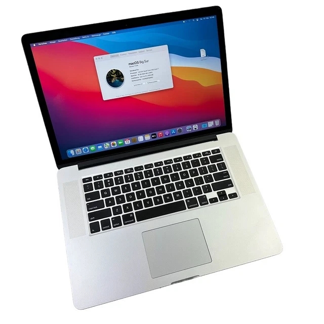 Apple MacBook Pro 11,4 A1398 15,4" i7 16 GB 256 GB unità di memoria a stato solido Big Sur Intel Iris Pro 5200