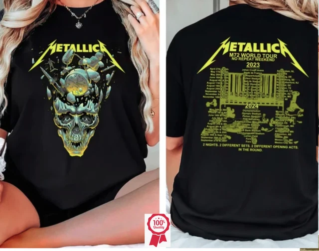 METALLICA M72 TOUR 20232024 TShirt Band Metal Event Music Seasons