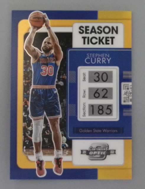 2021-22 Panini Contenders Optic Stephen Curry #20 Season Ticket GOLD Prizm 10/10