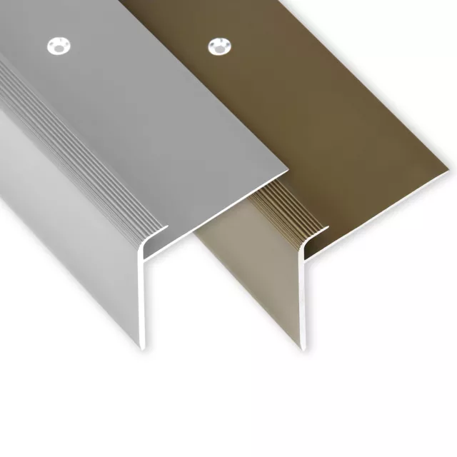 Cornière aluminium pour escaliers nez de marche forme F 1m montage Toolerando