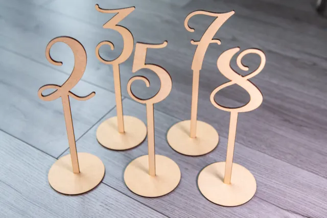 Freestanding Wooden Table Numbers Wedding Table Craft Rustic Balloon Weights