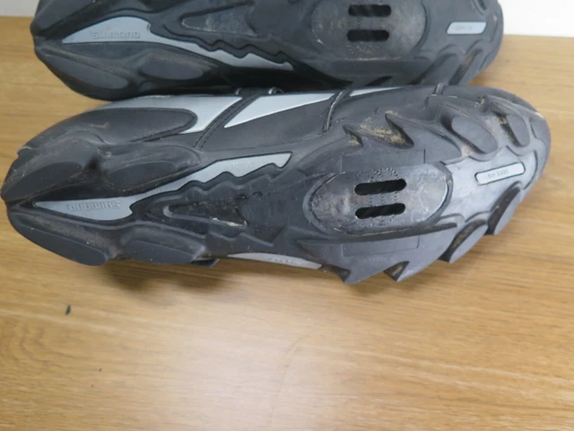 BLACK/SILVER SHIMANO SH-M121G SPD CYCLING SHOES (no cleats!)  MEN UK SIZE 11 12